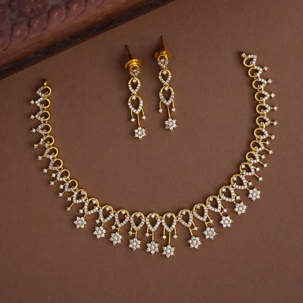 Fabiola Stone work Falling Star Necklace set